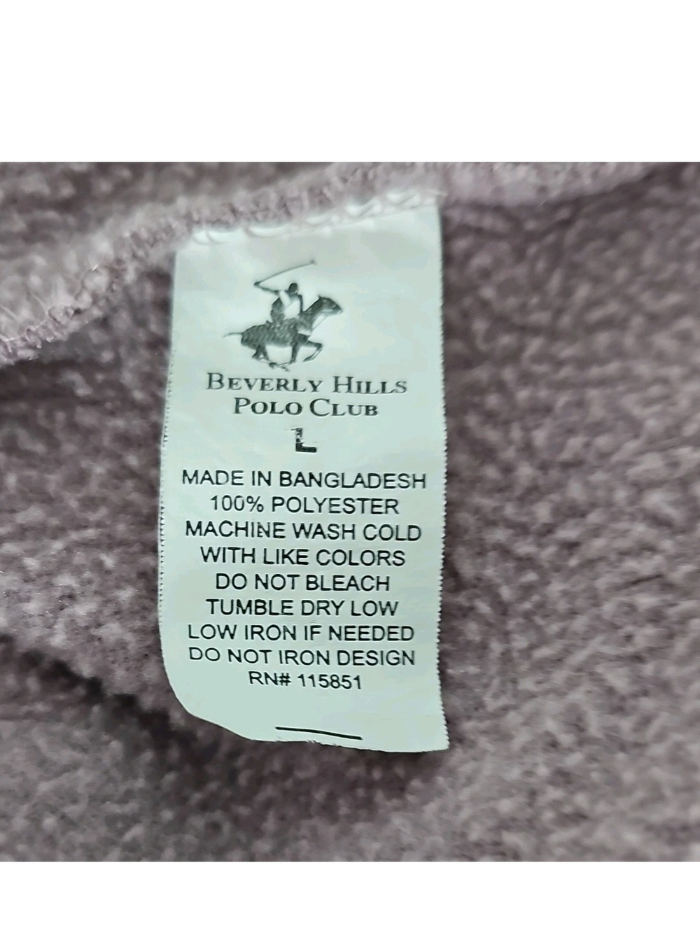 Beverly Hills Polo Club Girls Dusty Rose Zip Hoodie - Picture 5 of 5